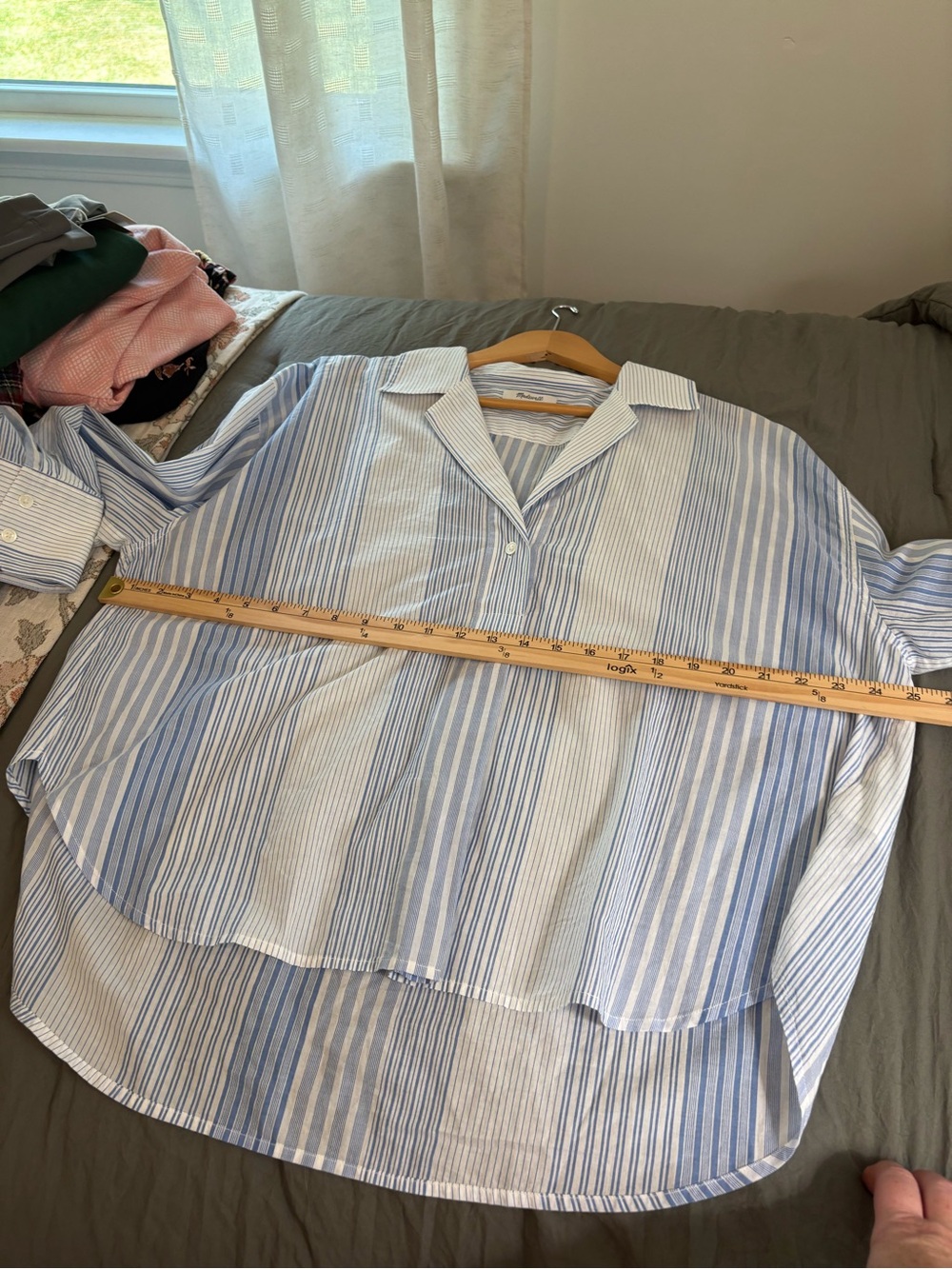 Madewell Notch Collar Popover Shirt. Size XL. - Picture 10 of 10